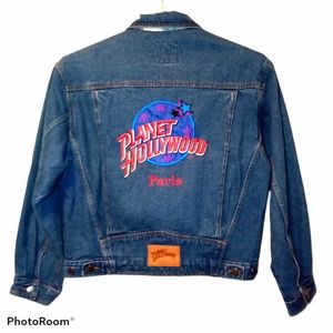 Vintage Denim Jacket   Planet Hollywood PARIS   1991